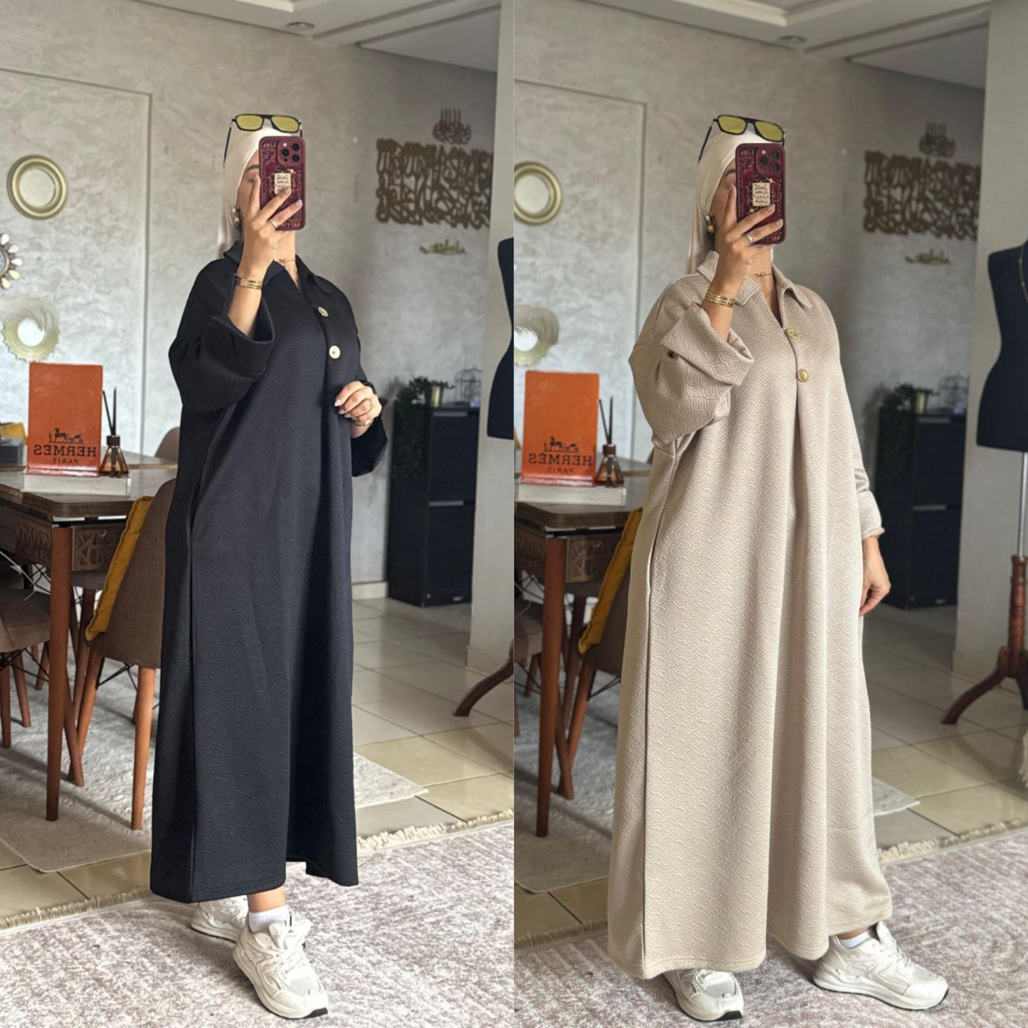 abaya moderne - Tissu Texturé Premium