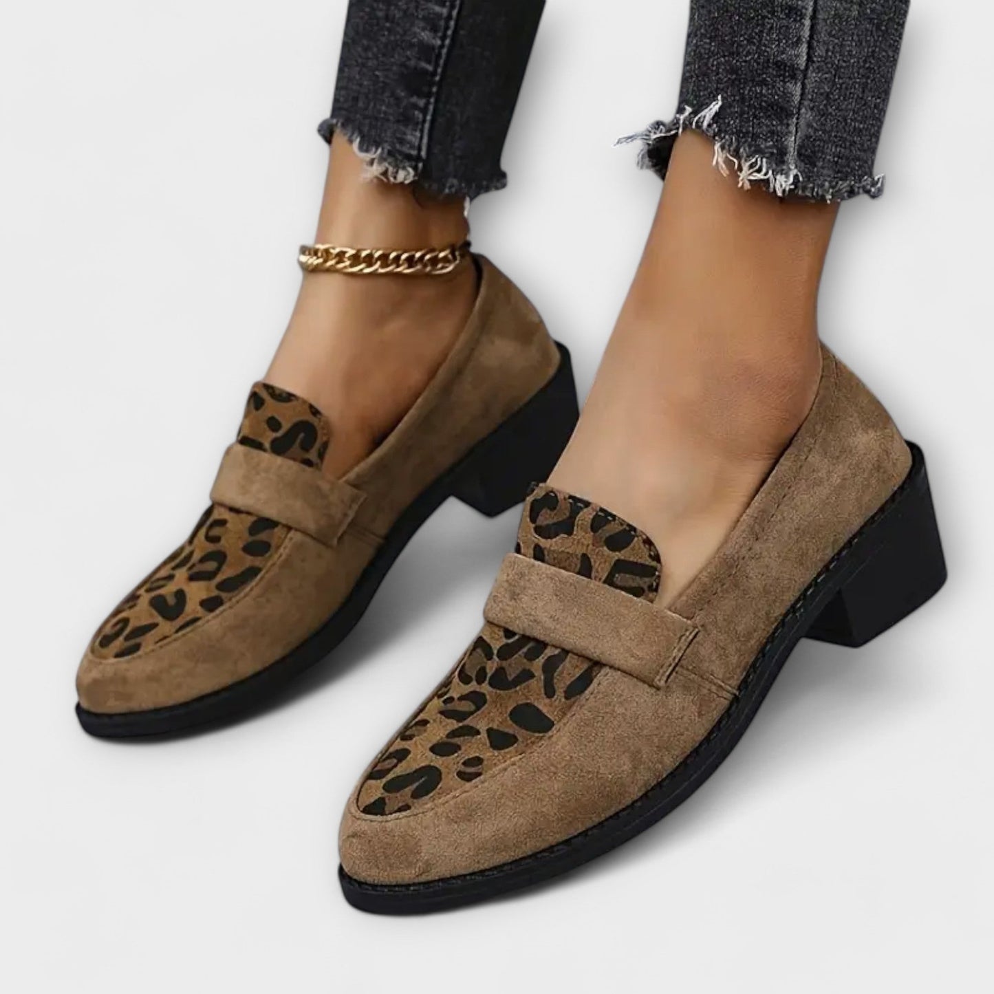KARLA - Pantofi eleganți pentru femei cu imprimeu leopard