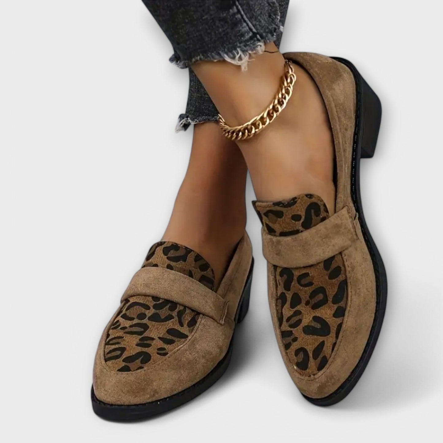 KARLA - Pantofi eleganți pentru femei cu imprimeu leopard