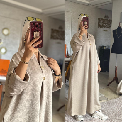 abaya moderne - Tissu Texturé Premium