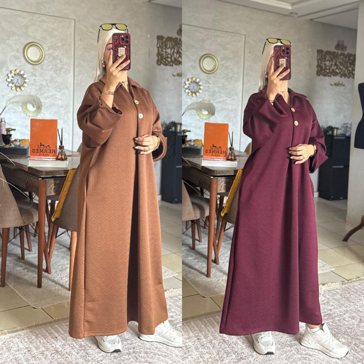 abaya moderne - Tissu Texturé Premium