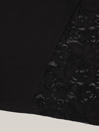 Very Stretchy Lace Waist-Tie Jumpsuit