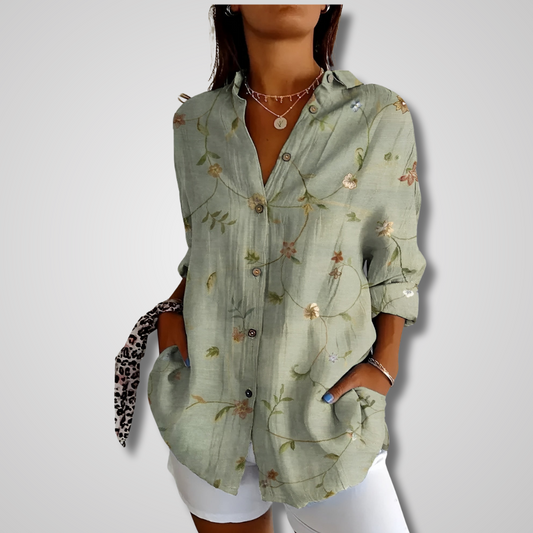 Ane™ – Chemise florale légère à boutons pour une élégance naturelle