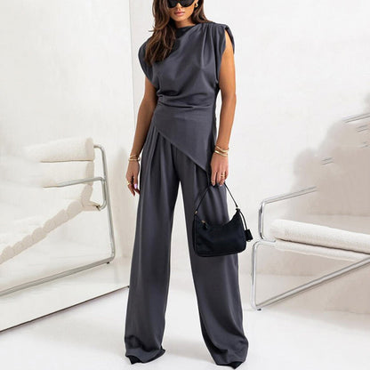 StyleSoir™ - Ensemble deux pièces élégant uni pour femmes