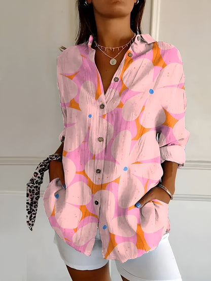 Gertrud™ – Chemise florale à boutons pour un style léger et raffiné